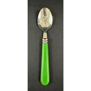 Gibson Vintage Stainless Green Handle Poinsettia-Christmas Charm Spoon-Rare!